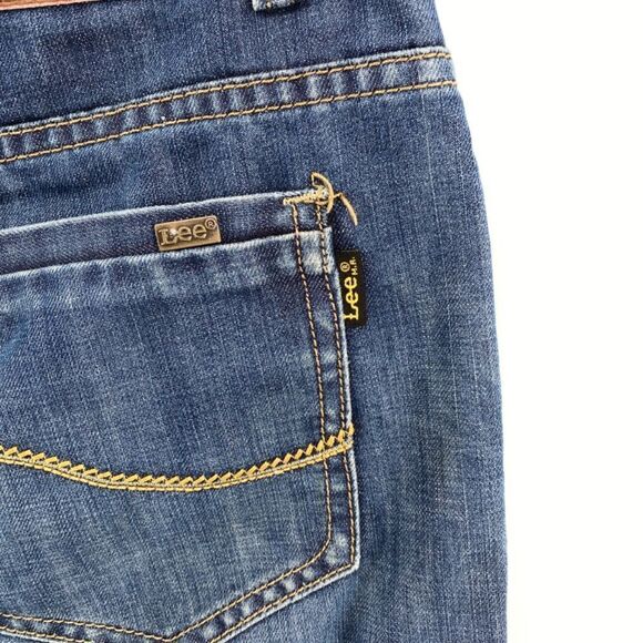 LEE Shorts Dungarees Women's Jean Denim High Rise 5 Pocket Belt Loops Vintage - Picture 6 of 14